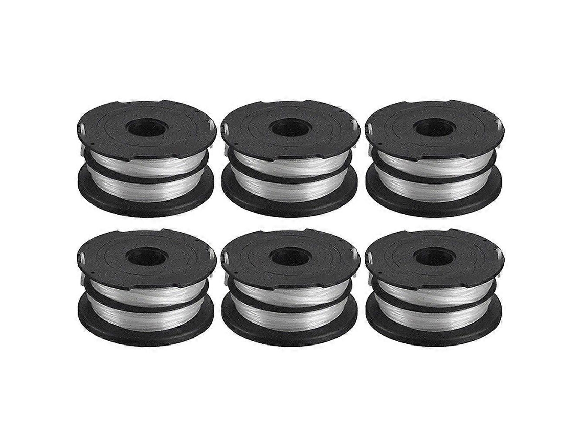 Conjunto De 6 Bobinas De Linha De Reposição Para Cortadores De Grama Black Decker Gh710, Gh700 E Gh750, Df-065-bkp