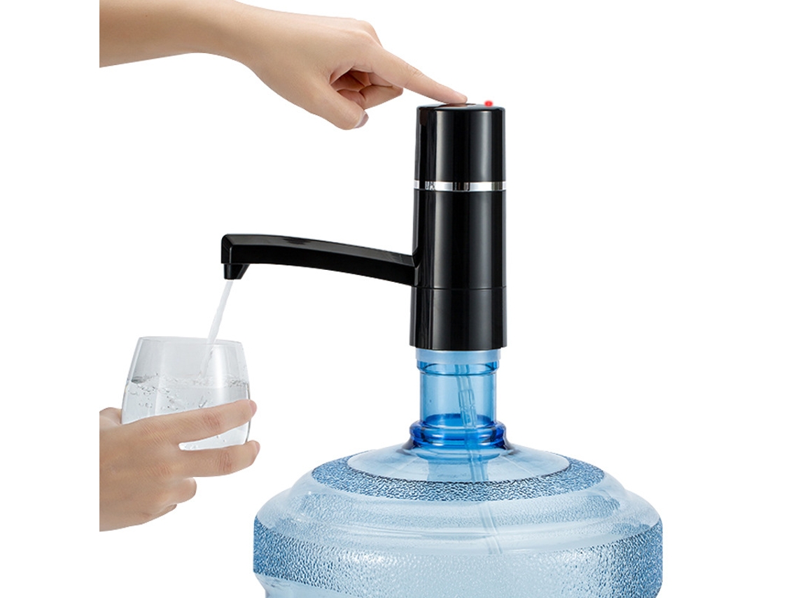Dispensador De Água Fria Com Bomba E Porta De Carregamento Usb, Adequado Para Garrafões De Água De 2, 3, 4, 5 E 6 Galões. Mdug (preto)