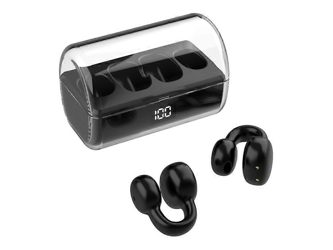 Fone de ouvido Bluetooth Hengrongshen com clipe de ouvido, compartimento de carregamento e visor digital