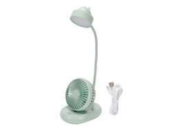 Lâmpada Mesa Led com Ventilador Usb Luz Branca Pura