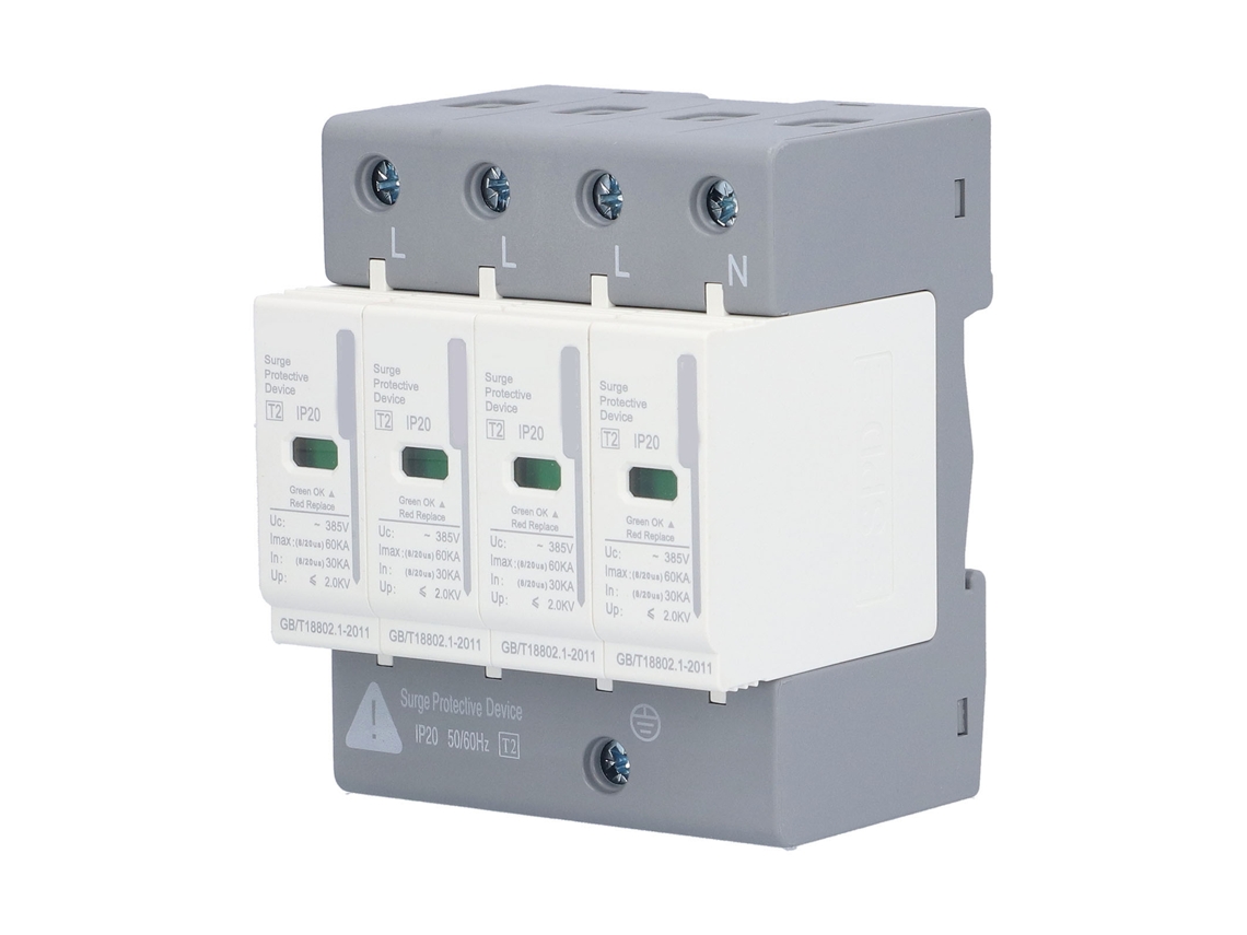 Dispositivo De Proteção Contra Surtos Laxiscreed 220v/380v 4p 60ka Para Redes Elétricas