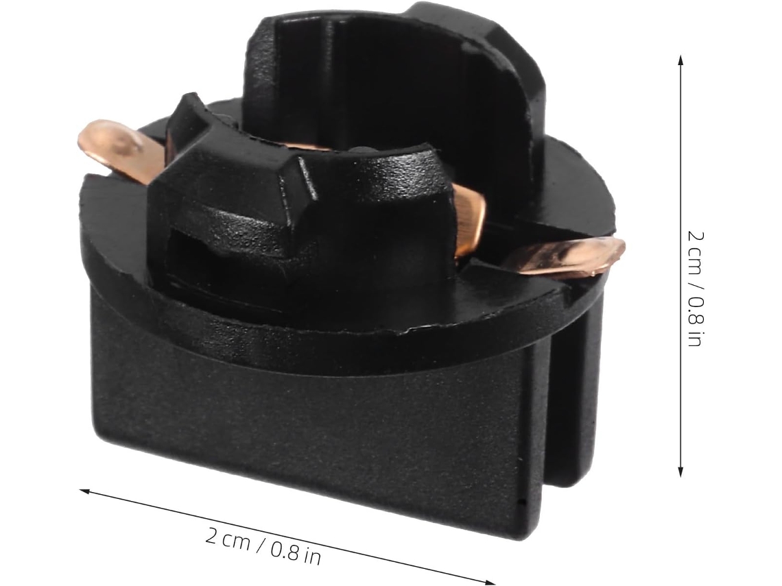 Soquetes Para Lâmpadas W5w E Suporte De Fixação Seguro Em Plástico Preto.