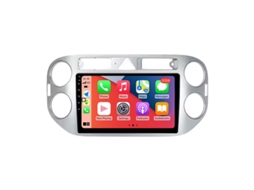 Auto Rádio Carro Bluetooth Autoradio 8GB RAM 128G ROM CarPlay Navegação GPS Ecrã Táctil RoverOne para Volkswagen Tiguan 1 NF 2006-2016