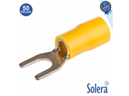 Terminal Forquilha Isolado Amarelo 50x Solera