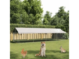 Vidaxl Canil De Exterior Com Telhado 600x200x150 Cm