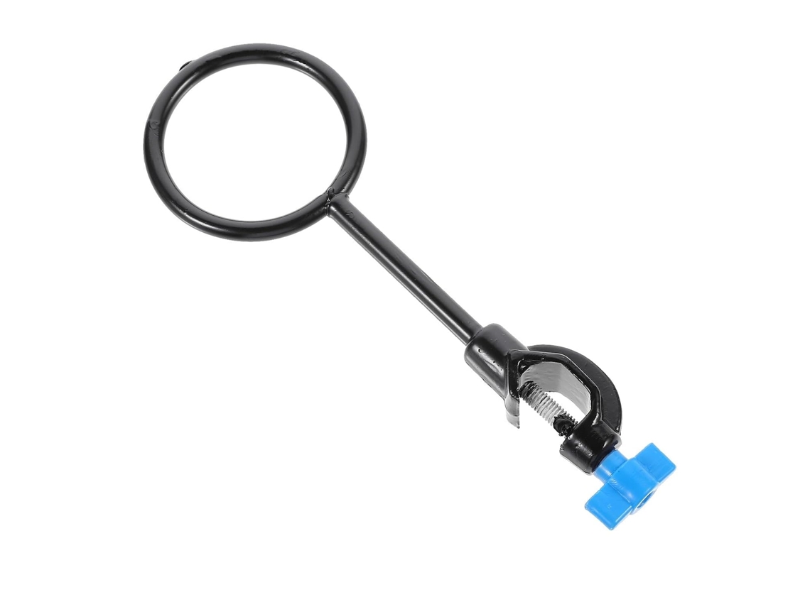 Anel De Construção Laboratorial Para Suporte Sólido E Resistente Em Metal Preto.