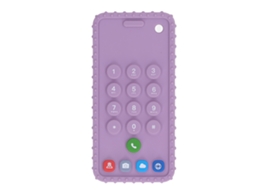 Mali chupeta Sensorial em Forma de Telefone Silicone Macio com Cores Vibrantes para Bebê Roxo
