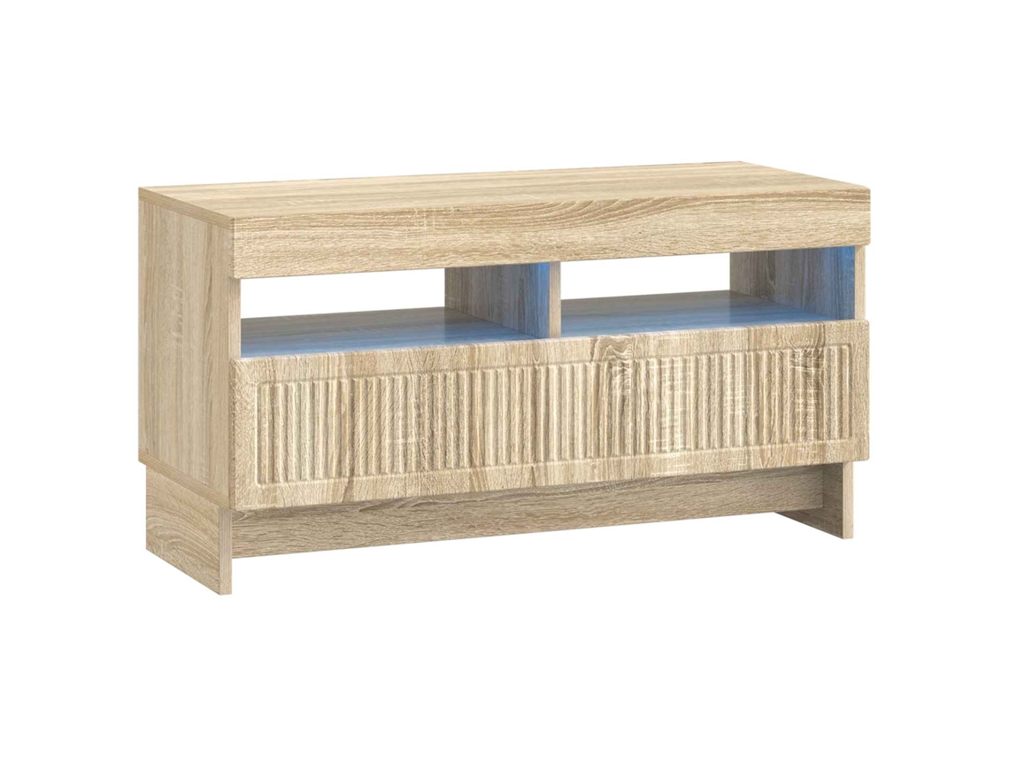 Vidaxl Gabinete De Tv Led Carvalho Sonoma Derivados De Madeira