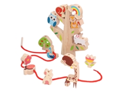 Primerox brinquedos de Empilhamento de Madeira com Blocos Animais para Crianças 36 Meses +
