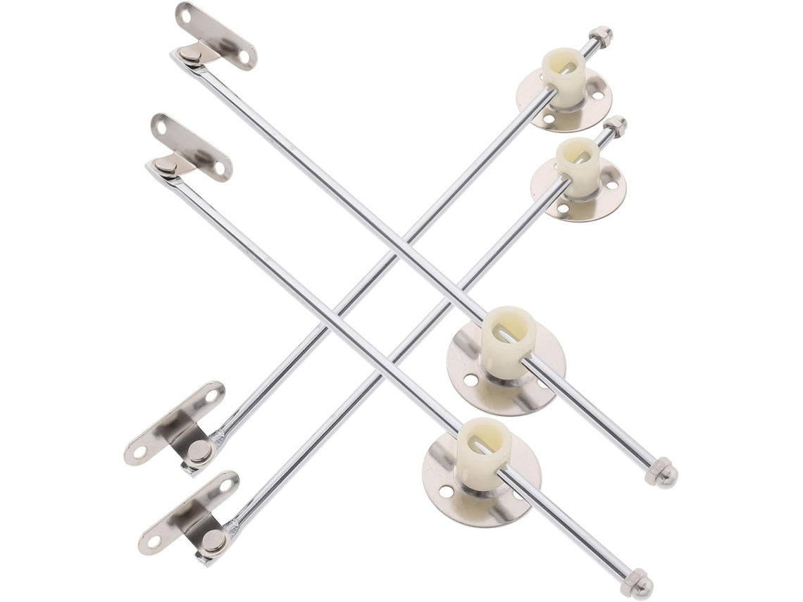 Conjunto De 4 Dobradiças Ferro Para Armários Com Aba Rebatível, Base