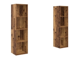Conjunto 2 Gabinete Para Tv Vidaxl Castanho Derivados De Madeira (37 X 37 X 142,5 Cm)