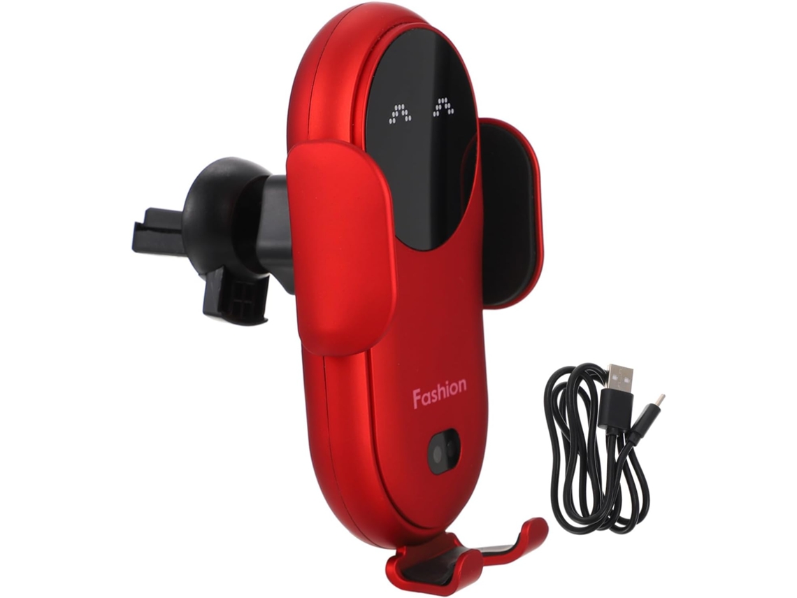 Suporte Para Celular Veicular Com Fio De 10 W, Suporte Giratório De 360° Para Saída De Ar, Suporte Vermelho Estável, Navegação.