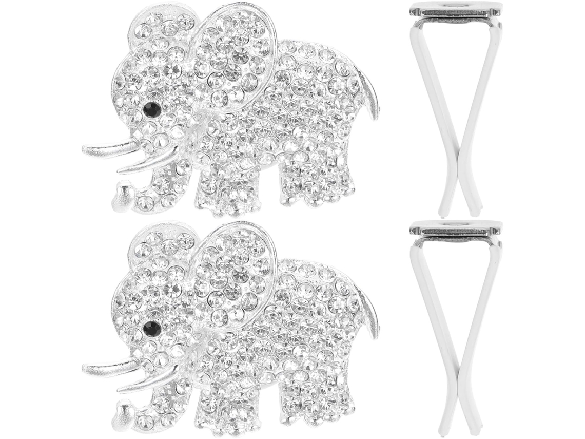 Clips De Ventilação Para Carro Silver Elephant Em Liga Metálica E Cristal.