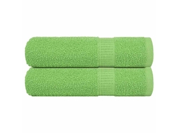 Vidaxl Toalhas De Mãos Frogn 2pcs 50x100cm 360 G/m² Verde Maça