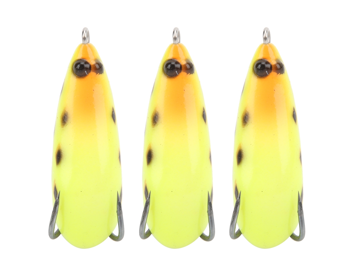 3 Peças Isca de Silicone para Pesca Amarela