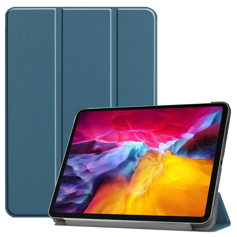 Capa Zruxe Para Ipad Pro 11 Polegadas (2021) Tri-fold Auto Sleep/wake Pele Azul