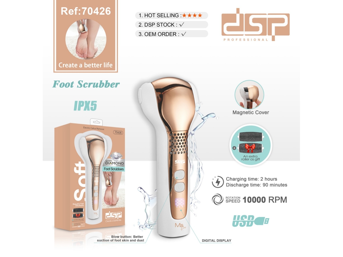 Lixa Elétrica para Pés Feminina, para Uso Doméstico, Cuidados Pessoais e Corporais, Aparelho de Pedicure MDUG