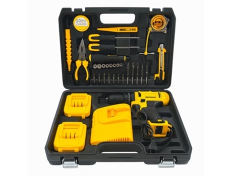 Aparafusadora Elétrica Caixa De Ferramentas M2 Tec 15804 Amarelo Preto