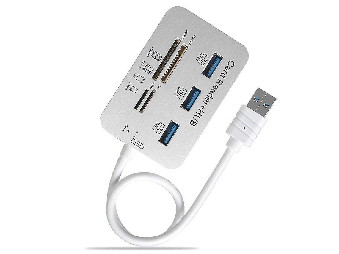 Hub Usb 3.0, Divisor Usb, Extensor de 3 Portas, Extensão Usb Múltipla, 3.0, Leitor de Cartão Sd, Usb 3.0 AQUAFORGE