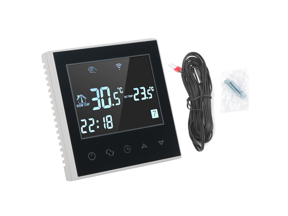 Laxiscreed Termostato Lcd Wifi Programável Com Toque Sem Fios Para Controlo De Temperatura