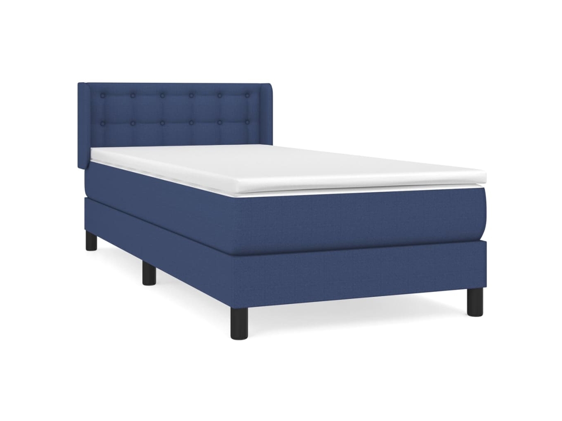 Cama com Molas/colchão 100x200 Cm Tecido Azul MAISON EXCLUSIVE