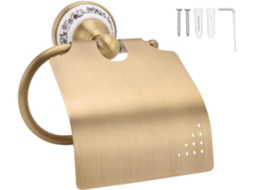 Suporte De Papel Higiênico Parede Haofy Estilo Antigo Com Decoração Em Porcelana, Resistente, Em Latão E Aço Inoxidável