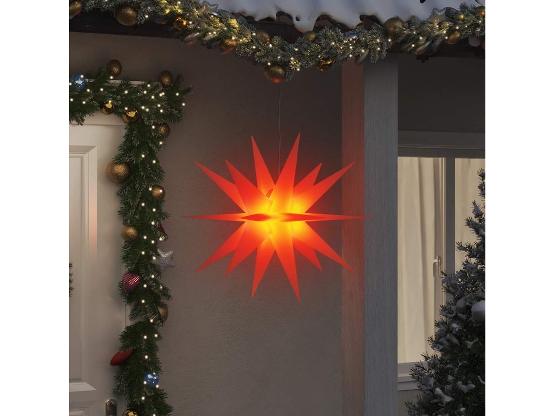 Vidaxl Luz De Natal Com Led Dobrável 100 Cm Vermelho