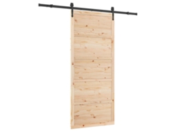 Porta Deslizante Natural 80x208 Cm Madeira de Pinho MAISON EXCLUSIVE