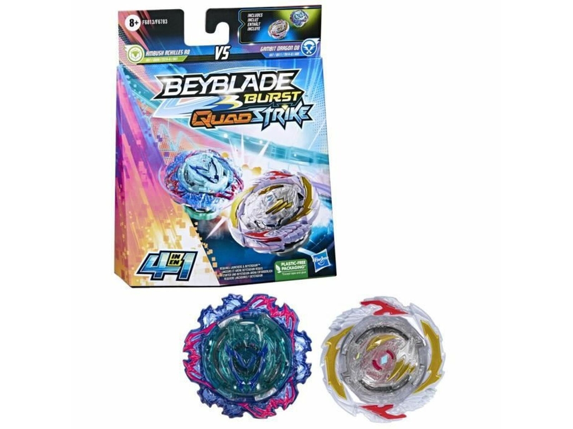 Dois Meninos Que Jogam Com Um Beyblade, Brinquedo Da Criança Da