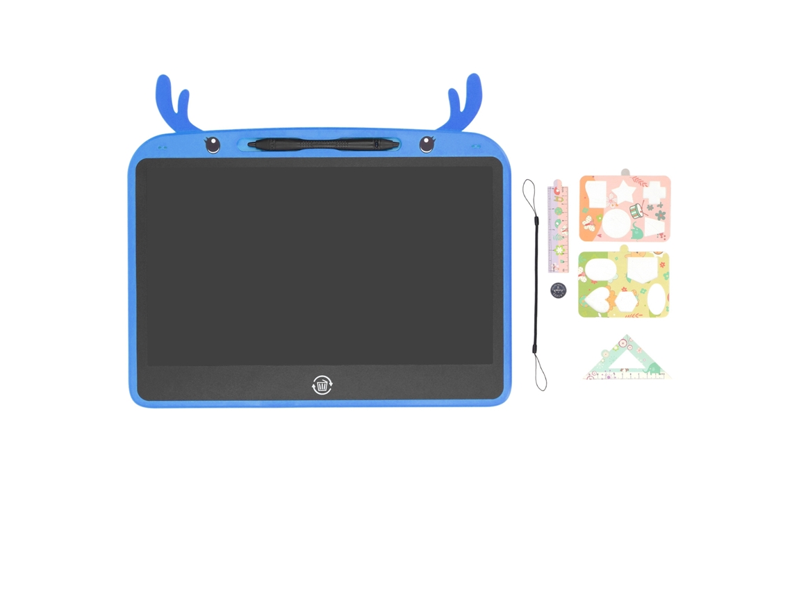 Mali tableta de Escrita Lcd Grande para Crianças com Caneta Aritmética Desenho Azul