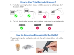 Ronjoe-leitor De Código De Barras Laser Bidirecional Com Suporte Ajustável Usb Manual E Automático