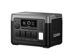 Estação de Energia Portátil OUKITEL P1000 Plus 1024Wh LiFePO4, 1800W Solar,Carga Rápida 0-80% 45min|Silencioso p/ Campismo,Autocaravana,Emergência