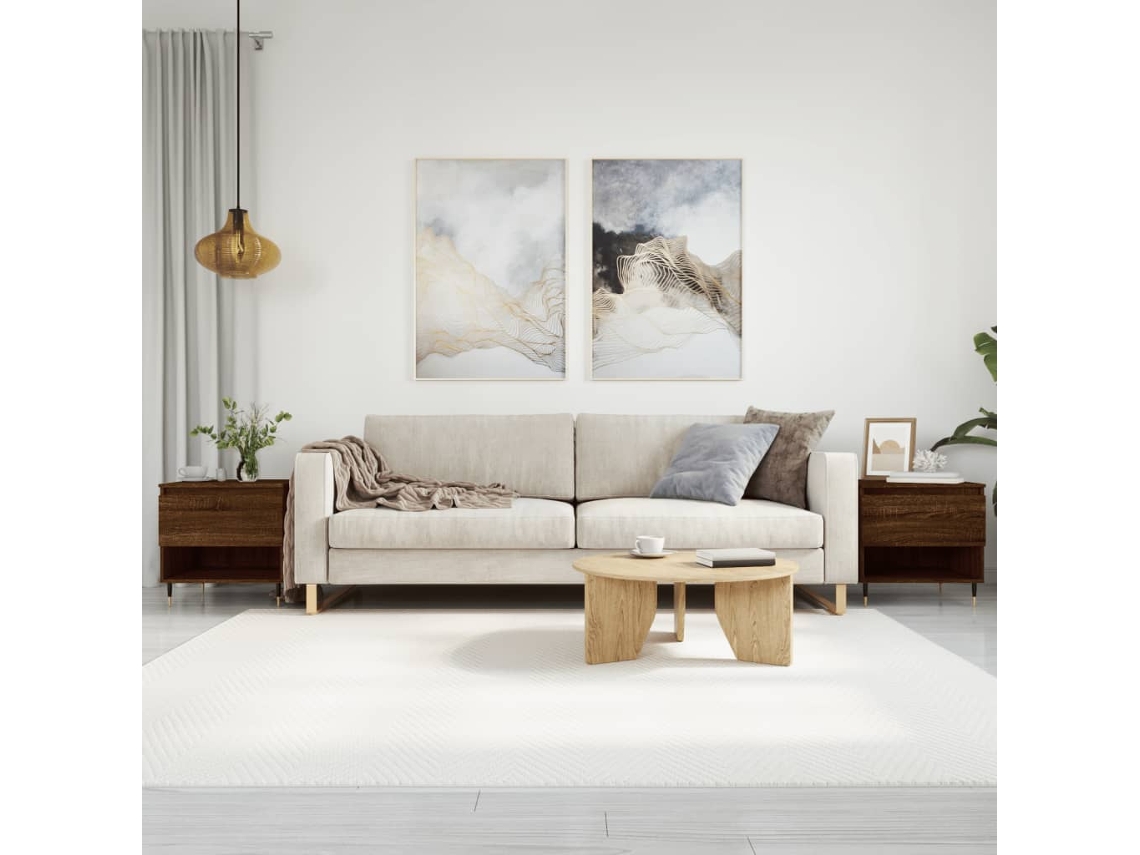 Vidaxl Mesas Centro 2 Pcs 50x46x50 Cm Deriv. Madeira Carvalho Castanho