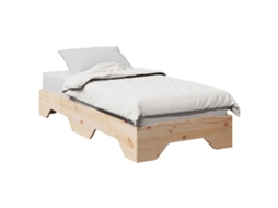 Vidaxl Cama Sem Colchão Empilháveis 75x190 Cm Madeira Maciça
