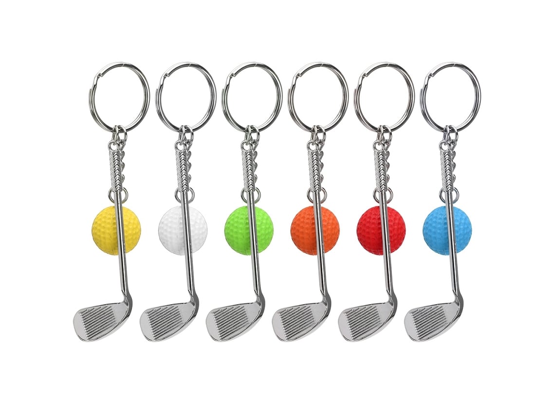 Chaveiro Mini Bola Golfe 6 Unid
