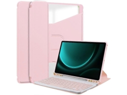 Capa Para Tablet Samsung Galaxy Tab S9 Fe Plus Com Teclado Bluetooth E Suporte Giratório Facpoet