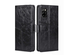 Capa De Celular De Couro Com Costura Geométrica Para Rakuten Big S