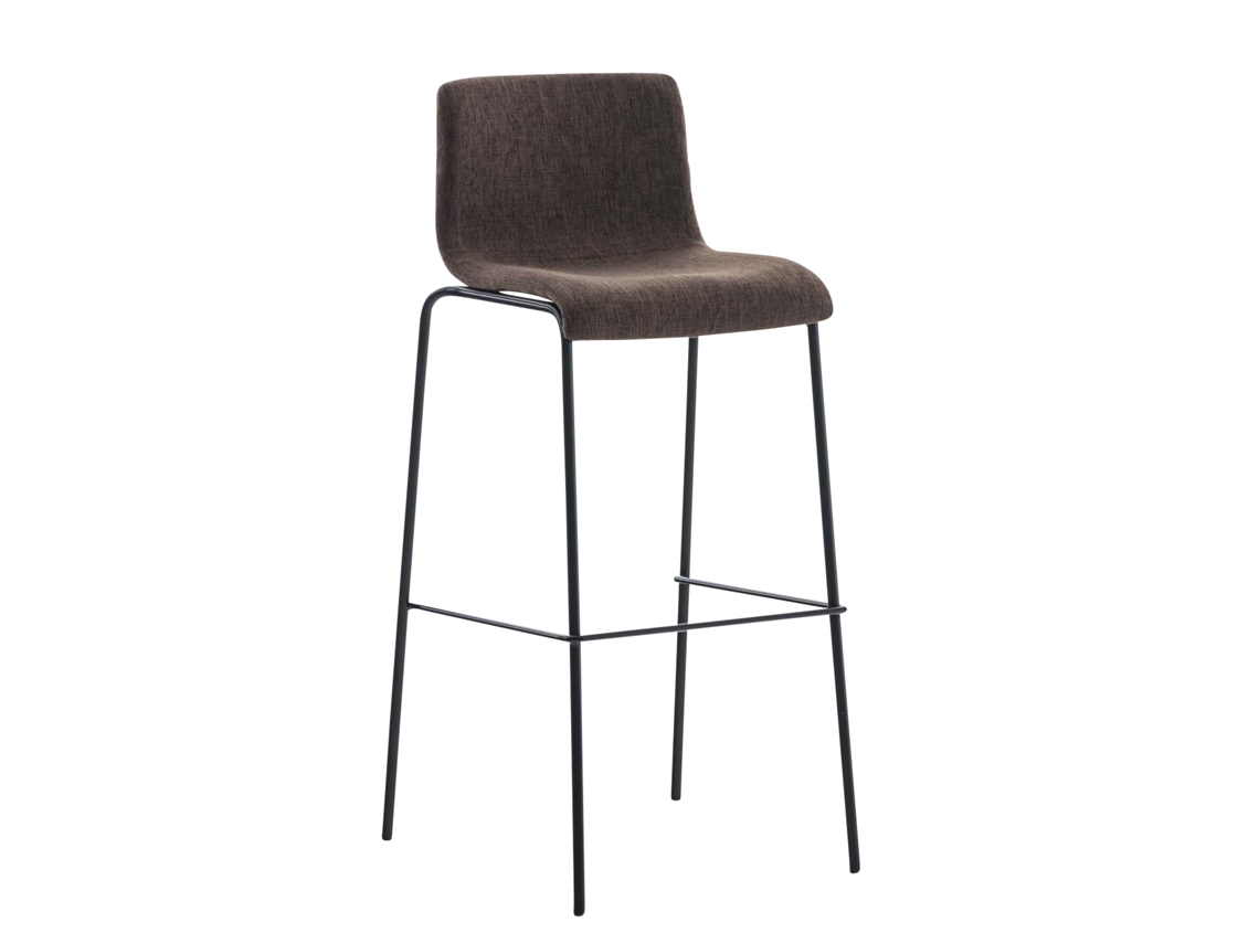Banco de bar Hover tecido Estrutura de 4 pernas marrom/preto CLP