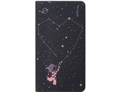 Powerbank  Estrelas (6000 mAh - 2 USB - 1 Micro-USB - Preto)