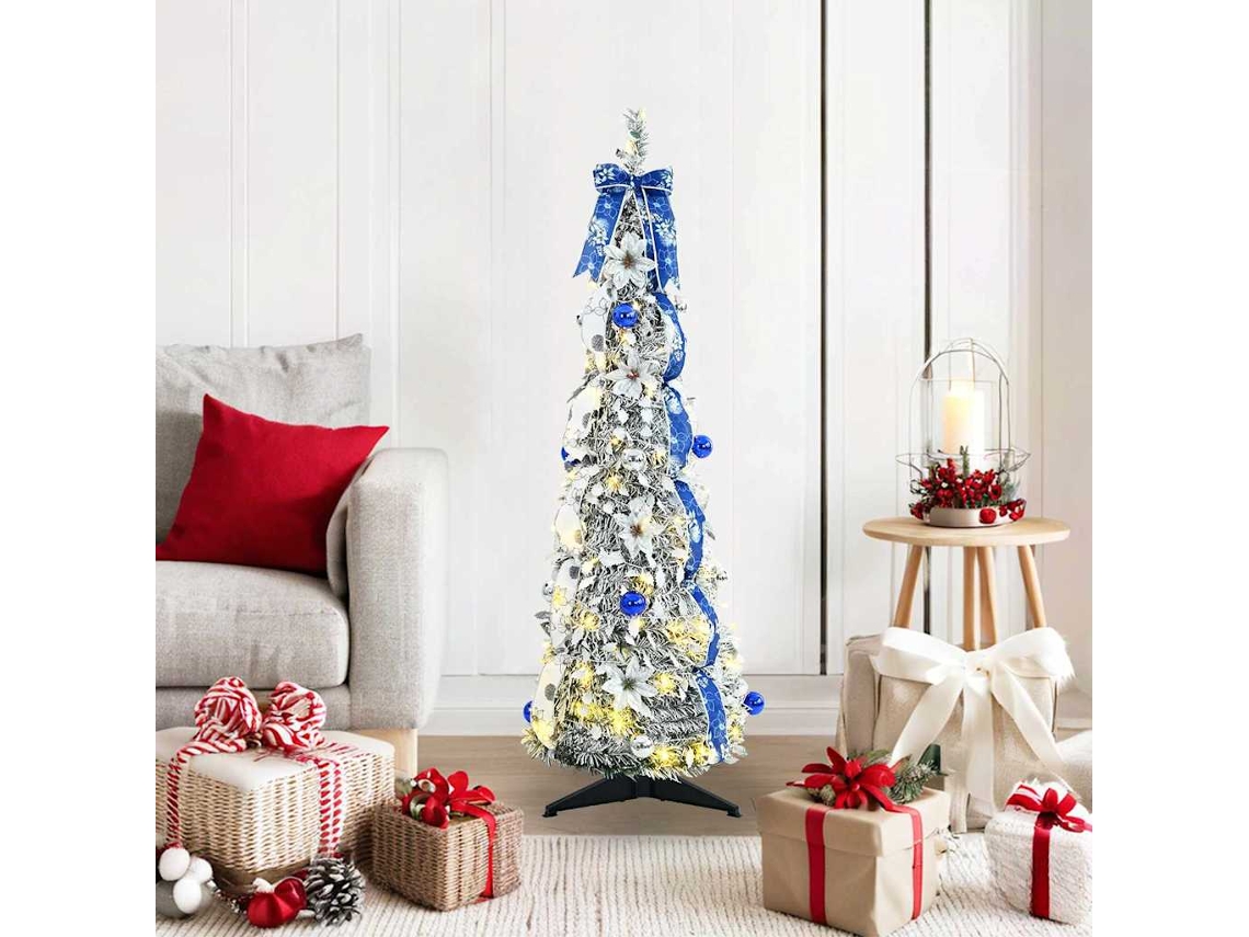 Vidaxl Árvore De Natal Artificial Com 50 Leds Branco 120 Cm Pvc