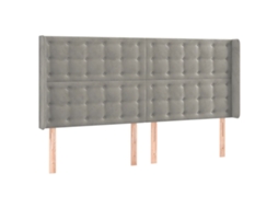 Headboard, Headboards Vidaxl Cinzeto Veludo (203 X 16 X 118/128 Cm)