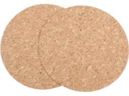 Mousepads Compactos De Cortiça Natural (pacote Com 2) - Antiderrapantes