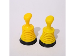 Desatascador de bola de ar, 2 peças, 18 cm altura, 11,5 mm succión, amarillo S/MARCA