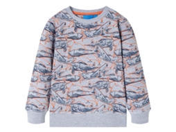 Sweatshirt Para Criança Cinzento Mesclado 128