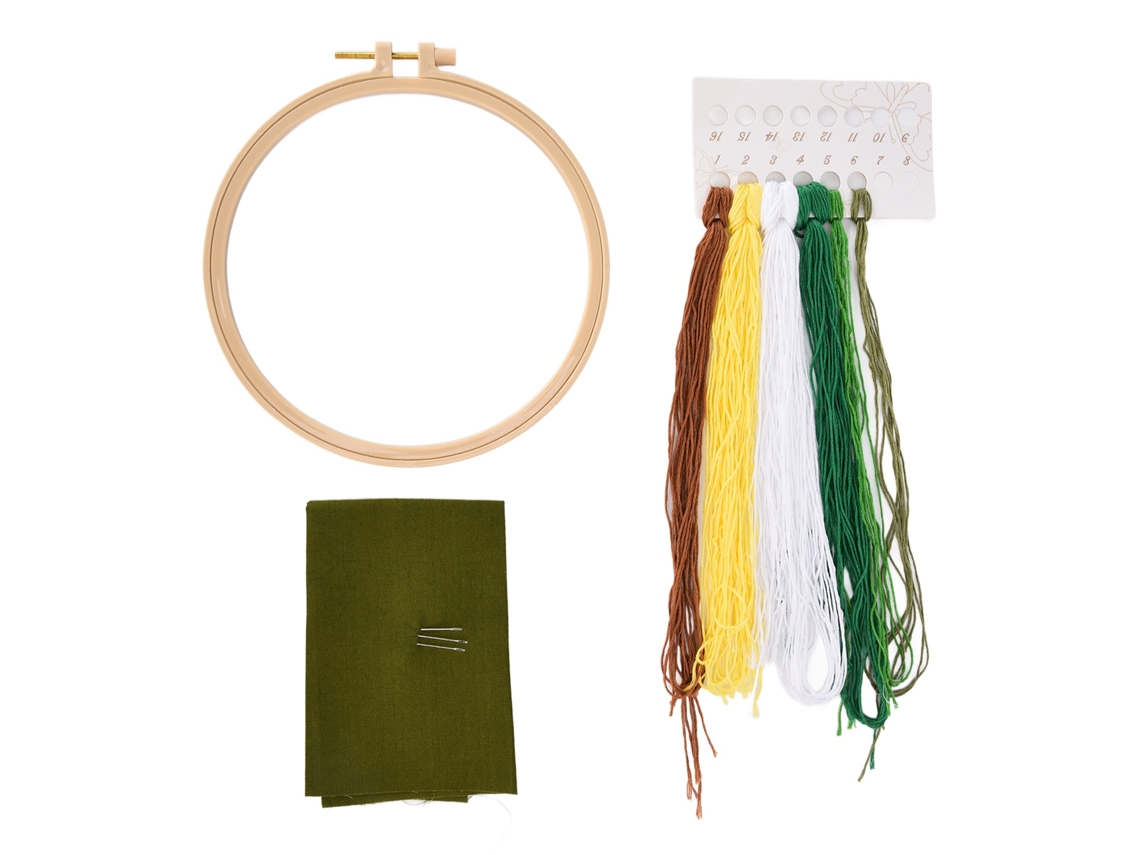 Kit De Bordado, Linhas, Agulhas E Tecido Para Artesanato Diy Elysve