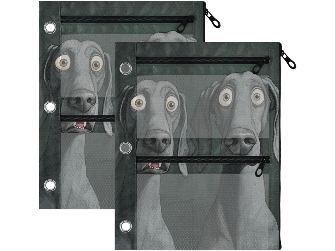 Pasta Com 3 Pastas, Desenhos Animados, Medos Engraçados De Weimaraner, Cachorros