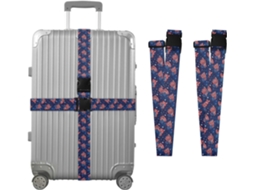 Conjunto De 2 Cintas Para Bagagem Com Estampa Bandeira Nacional, Ideais Para Malas De Viagem, Acessórios Para Cintos