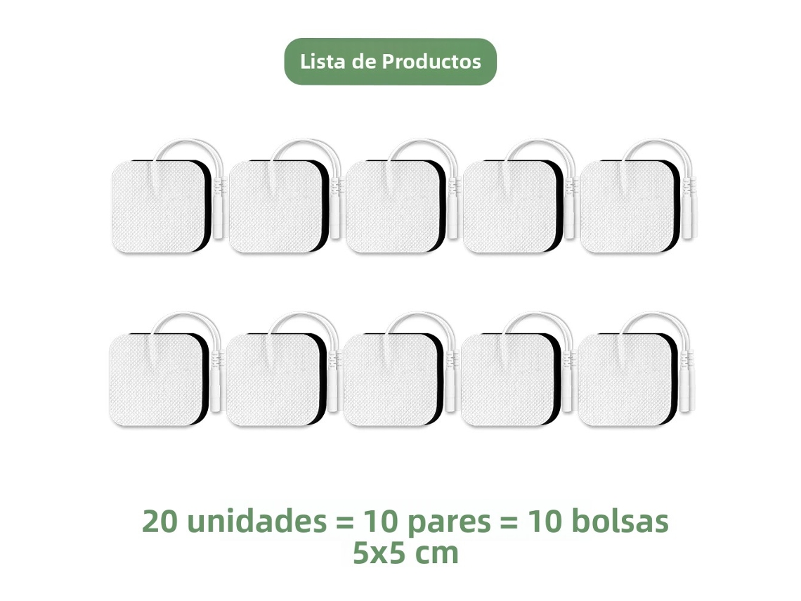 Adesivos de Eletrodos de Gel para Emagrecimento e Estimulação Muscular por Pulso Ems MDUG (128 Unidades, 20 Unidades, 5x5cm)