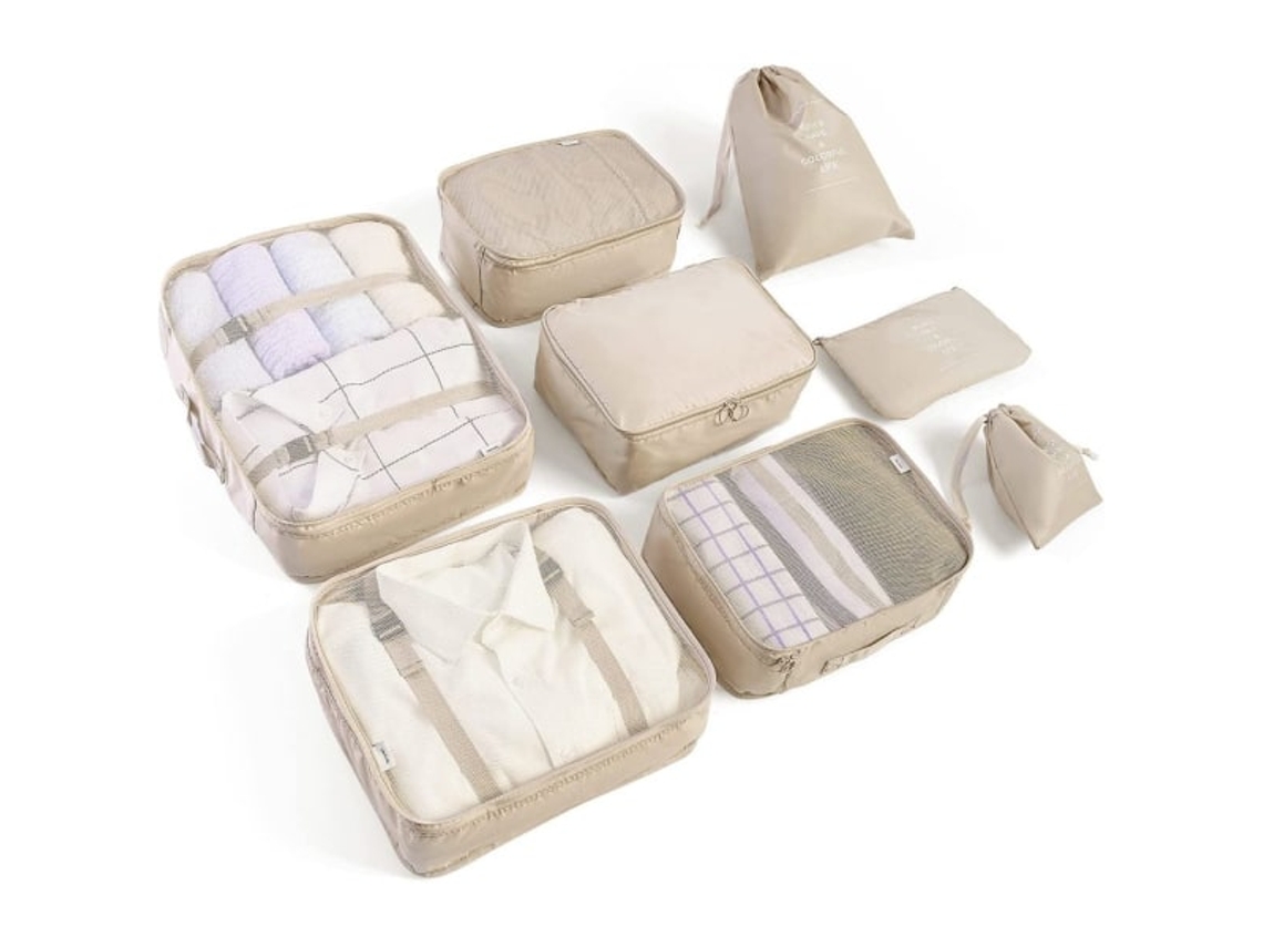 Organizador de Viagem Impermeável 8 Peças BRILVIBERA