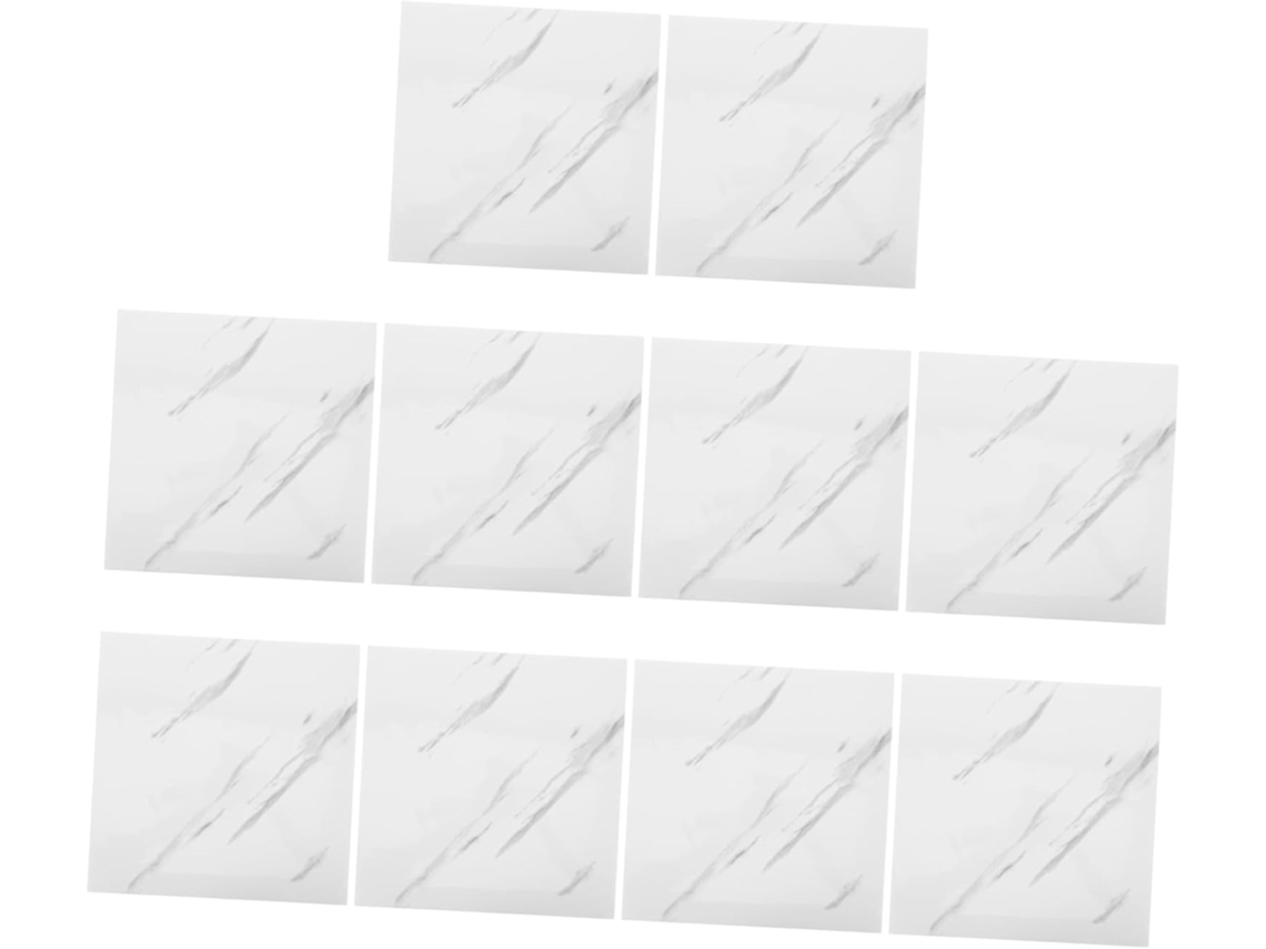 Conjunto De 10 Peças De Azulejos Adesivos Para Revestimento De Parede Com Efeito Mármore Na Cozinha.